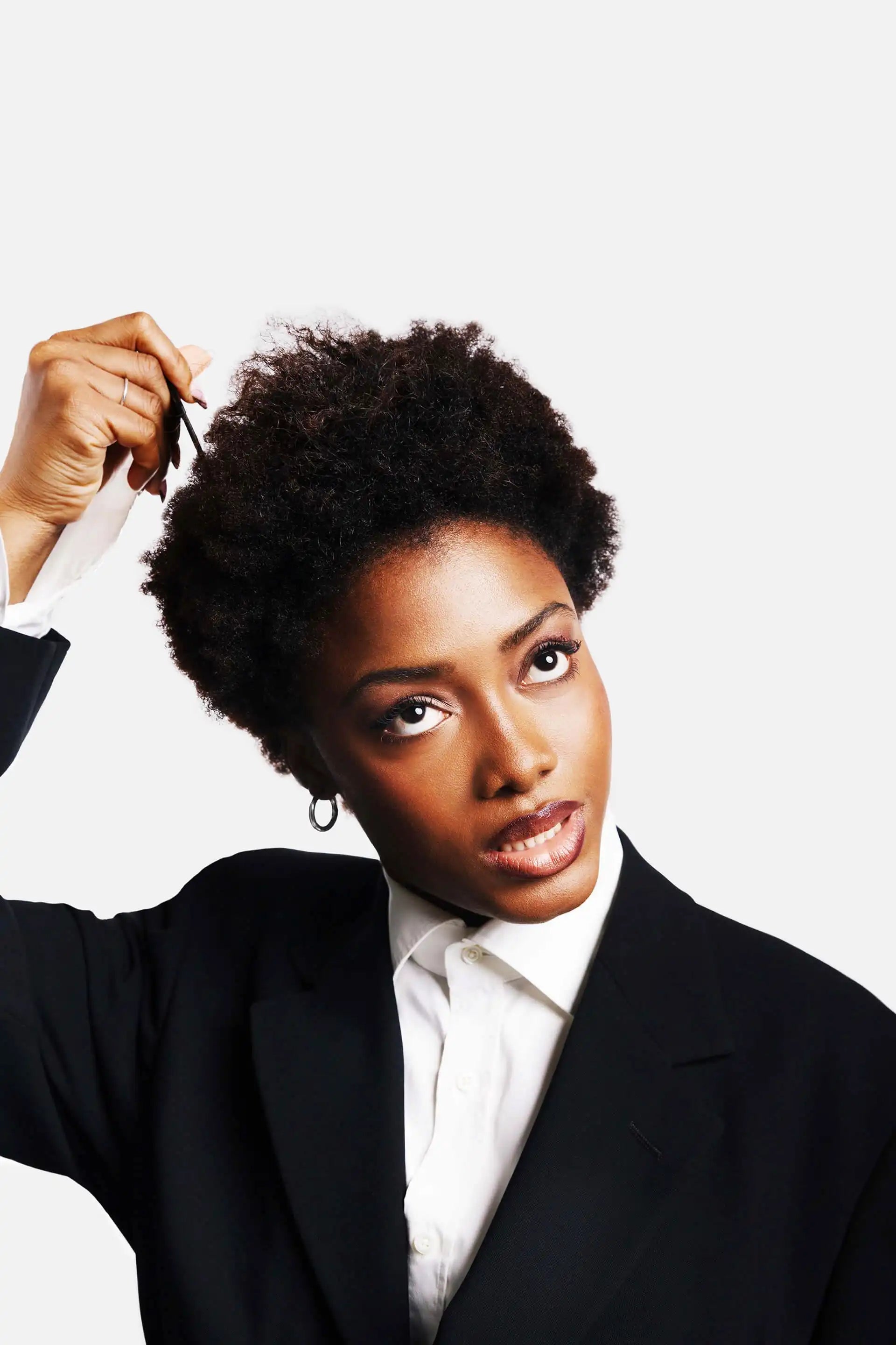 Headon products model afro hair